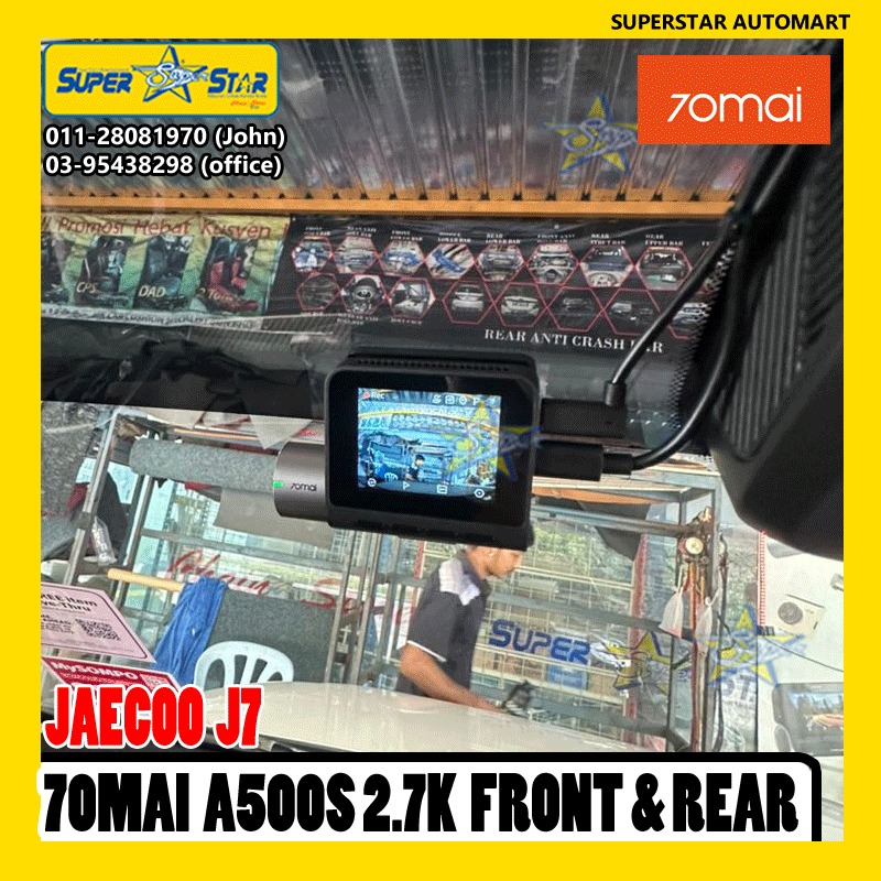 JAECOO J7 70MAI A500S 2.7K FRONT & REAR 3