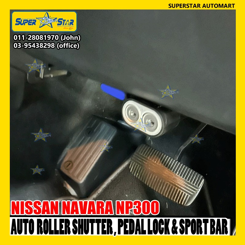 NISSAN NAVARA NP300 AUTO ROLLER SHUTTER , PEDAL LOCK , SPORT BAR 4