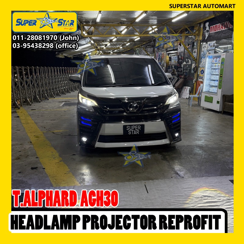 TOYOTA ALPHARD AGH30 LED PROJECTOR REPROFIT 2