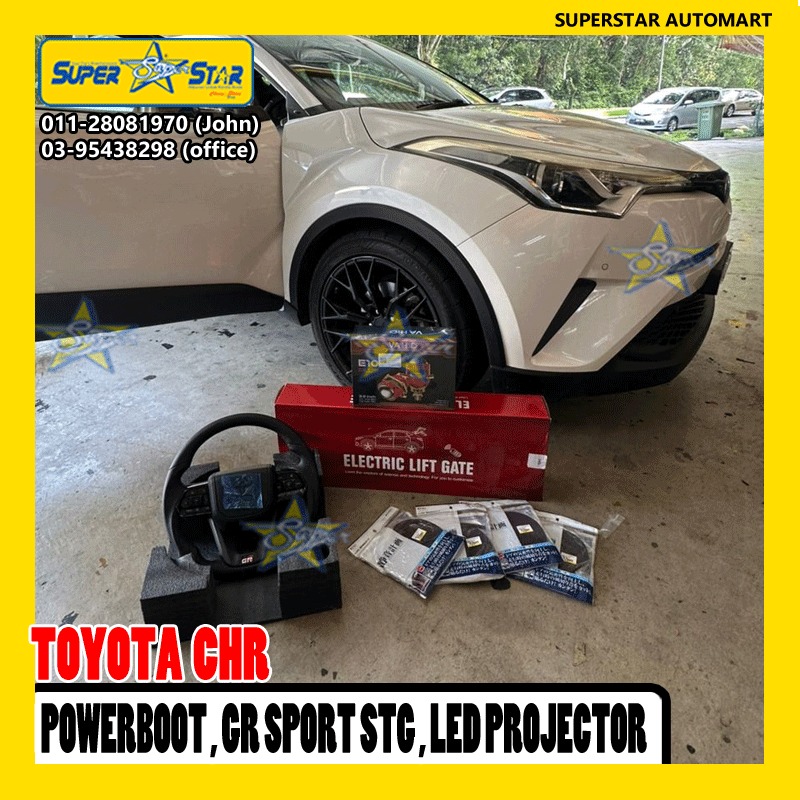 TOYOTA CHR POWERBOOT WITH KICK SENSOR , GR SPORT STEERING , LED PROJECTOR