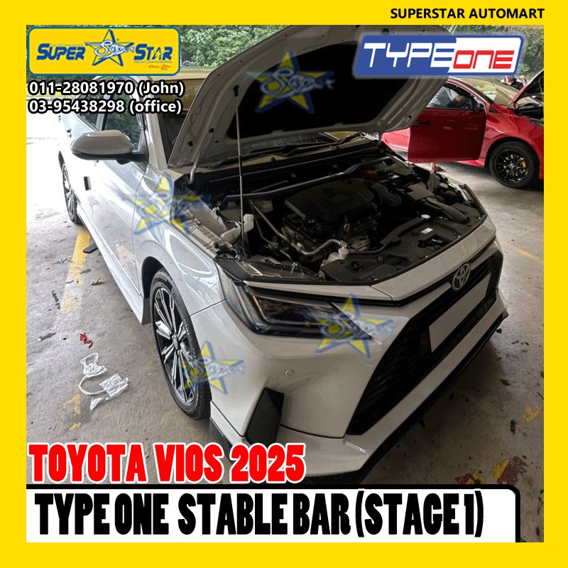 TOYOTA VIOS 2025 TYPE ONE STABLE BAR & CARSH BAR