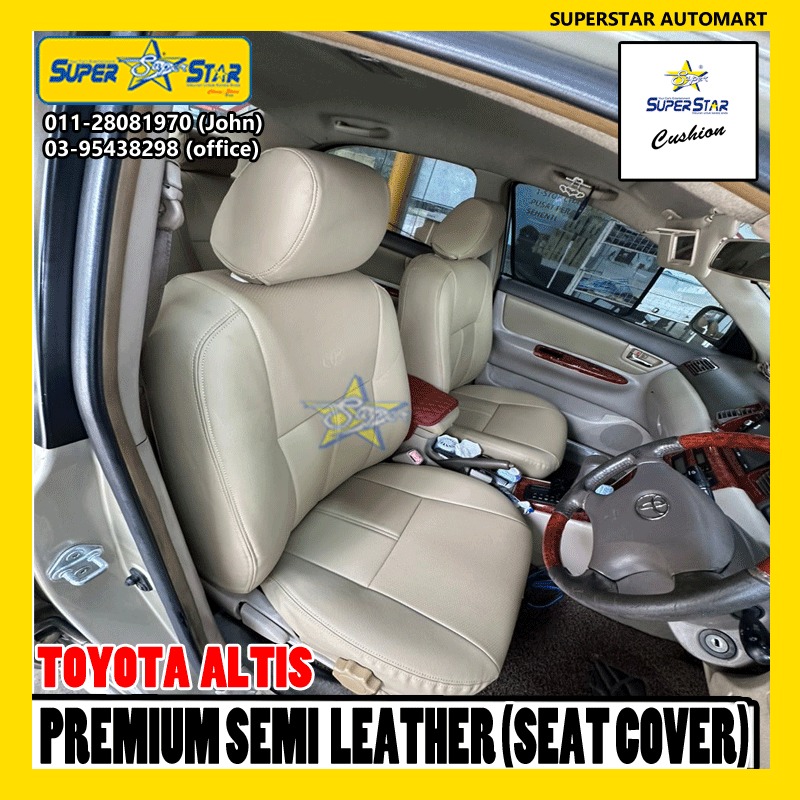 toyota altis premium semi leather seat cover 2