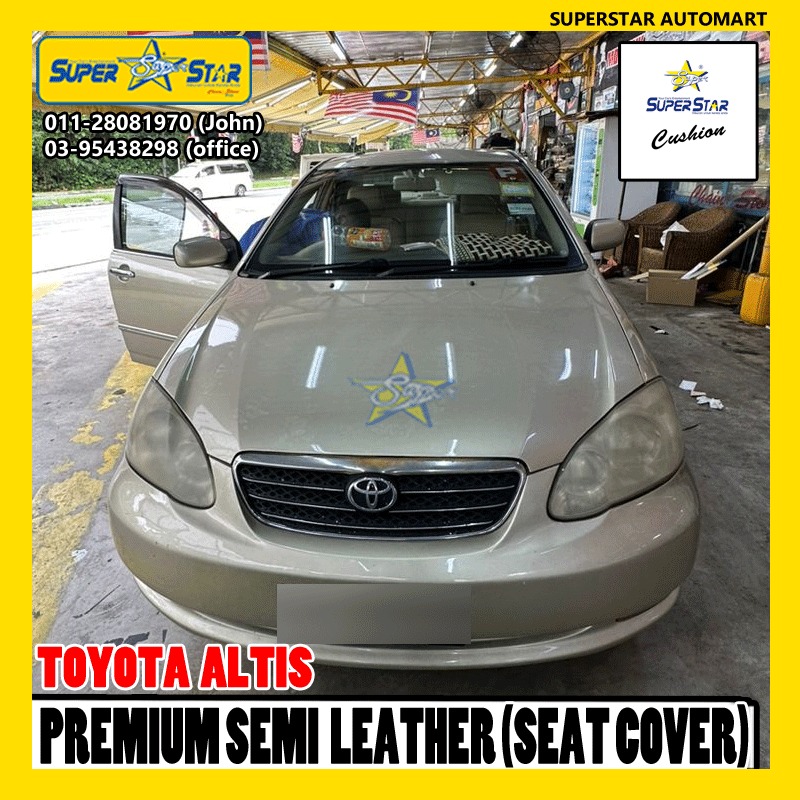 toyota altis premium semi leather seat cover