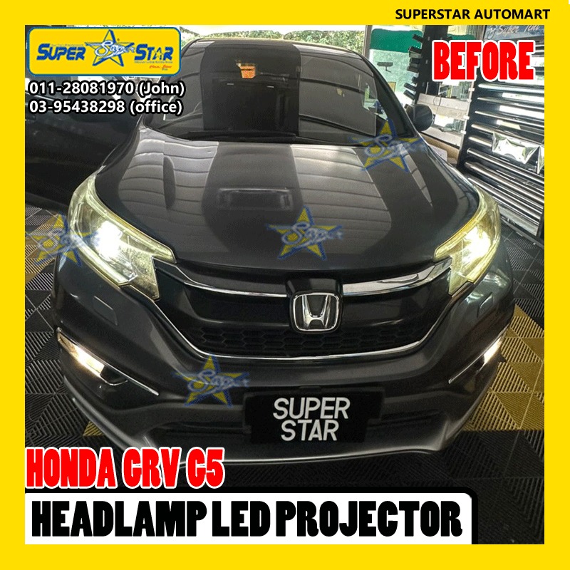 HONDA CRV G4 HEADLAMP COVER REPALACE & LED PROJECTOR 3