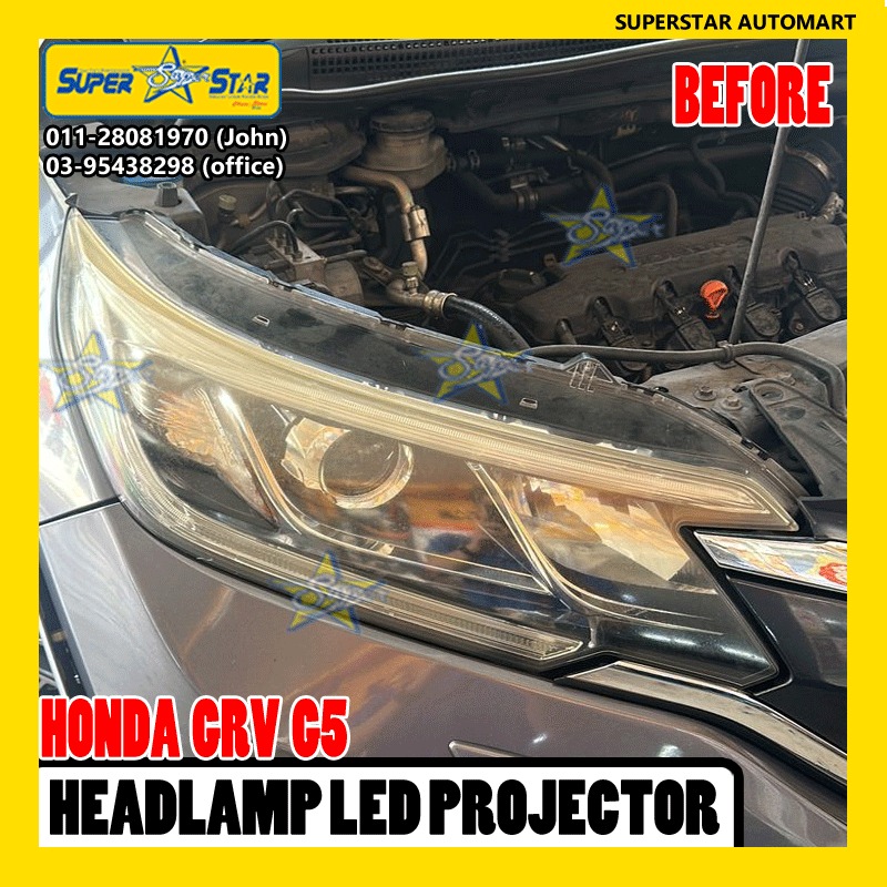 HONDA CRV G4 HEADLAMP COVER REPALACE & LED PROJECTOR 4