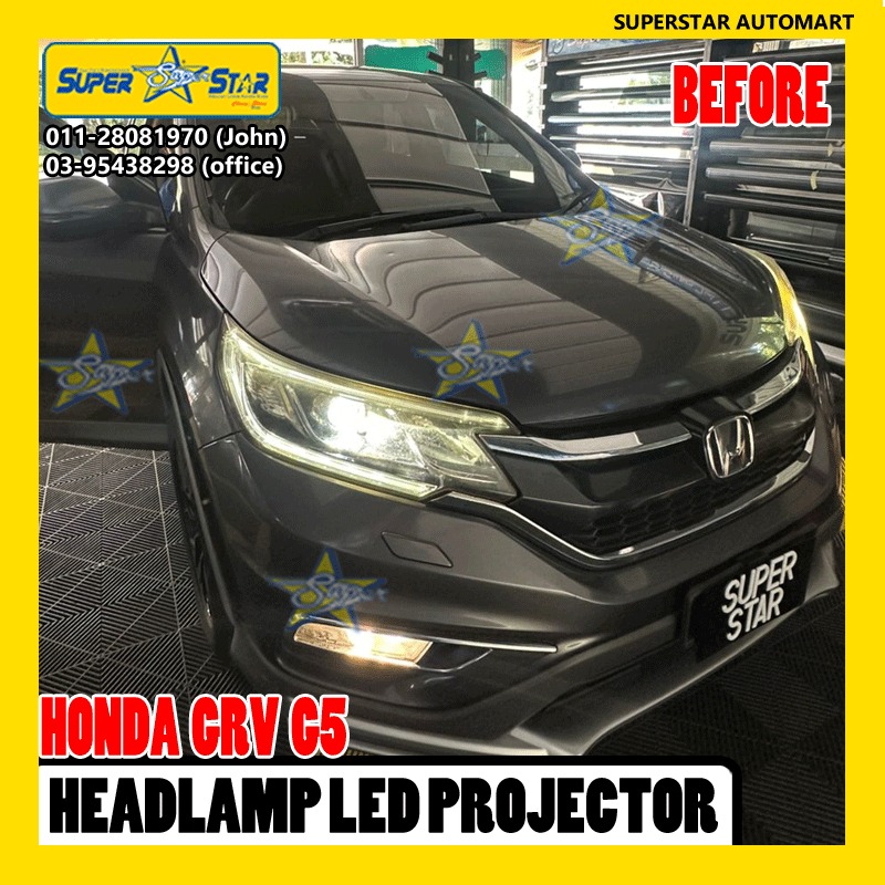 HONDA CRV G4 HEADLAMP COVER REPALACE & LED PROJECTOR 5