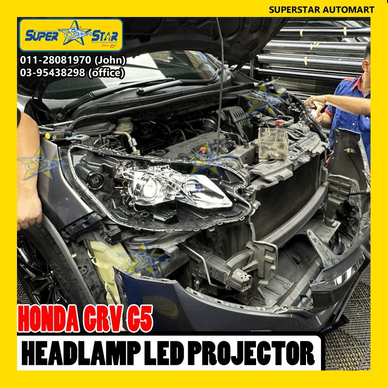 HONDA CRV G4 HEADLAMP COVER REPALACE & LED PROJECTOR
